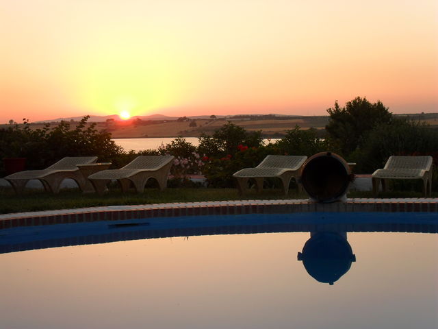 Hacienda el Santiscal Arcos de la Frontera zwembad zonsondergang