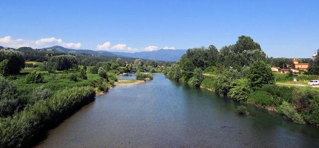 Rivier Serchio Lucca Toscane