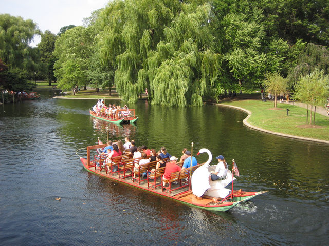 Zwanen boten park Boston Massachussets