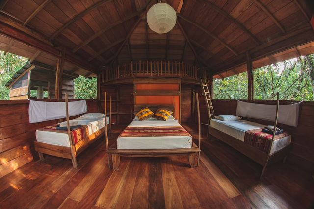 Rondreis Colombia Meta La Macarena Manigua Lodge interieur cabin