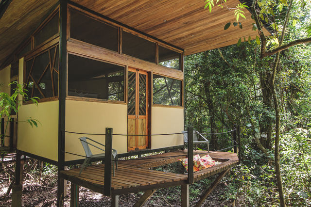 Rondreis Colombia Meta Macarena La Minigua Lodge een oude cabin