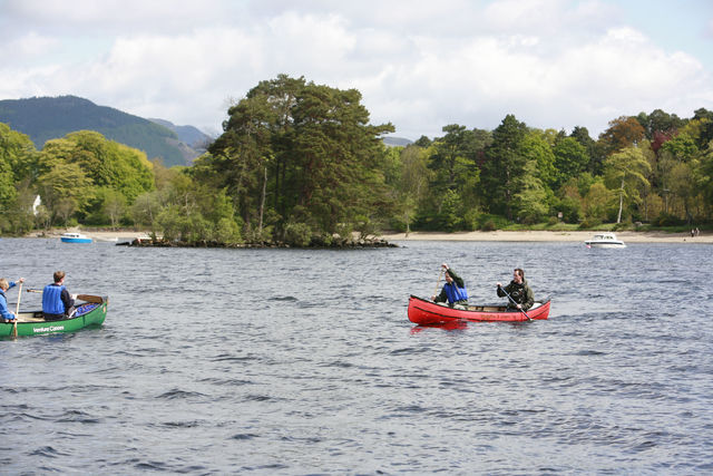 Kano rivier Tummel Pitlochry Schotland