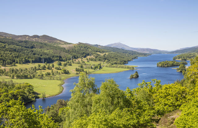 Rivier Loch Tummel Pitlochry Schotland